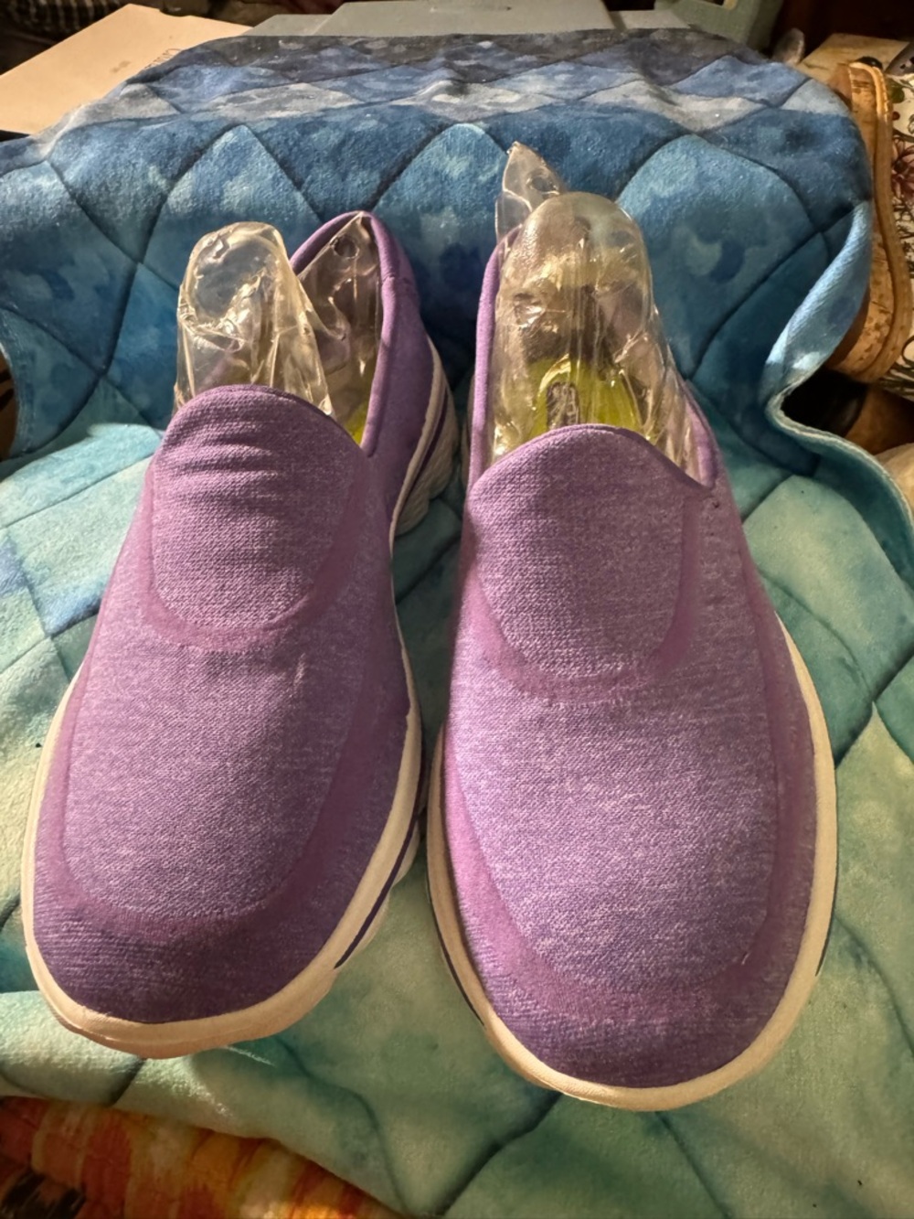 Skechers Slip-On Athletic Sneakers in Purple